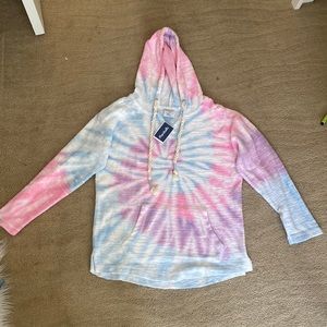 Tie die hooded sweater